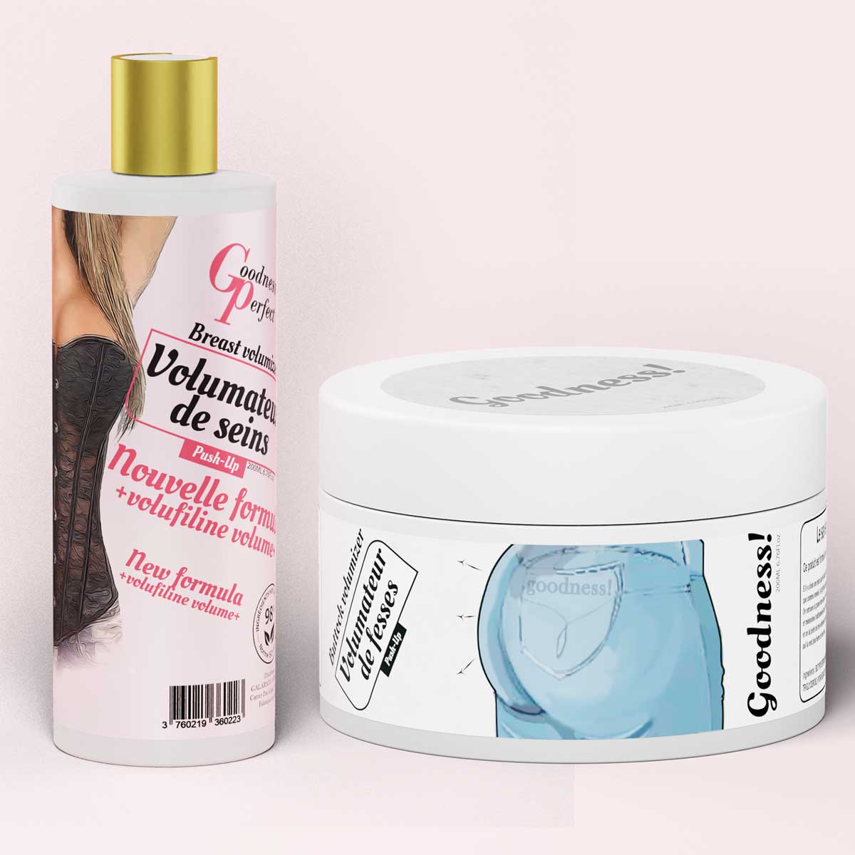 Crème volumatrices pour fesses et seins